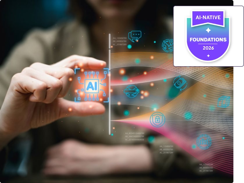 ai native foundations hero image w logo